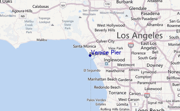 Venice Pier Location Map
