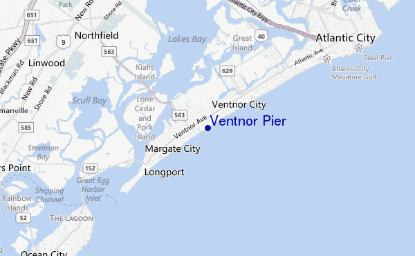 Ventnor Pier location map