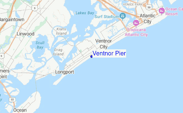 Ventnor Pier location map