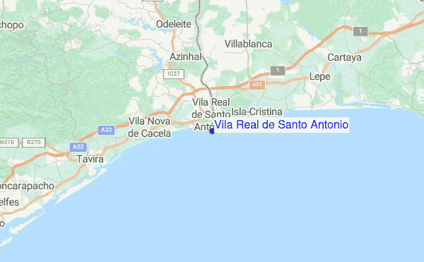 Vila Real de Santo Antonio Location Map