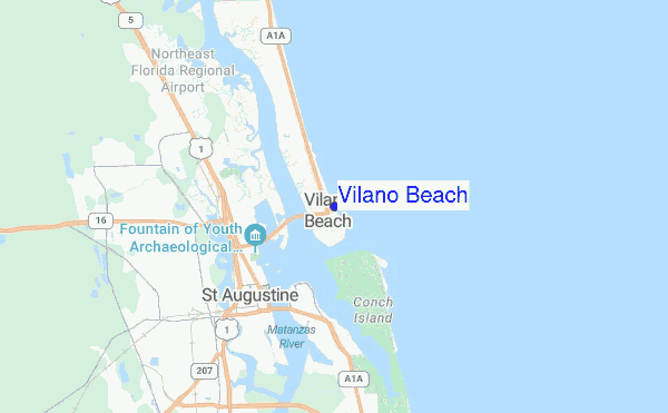 Vilano Beach location map