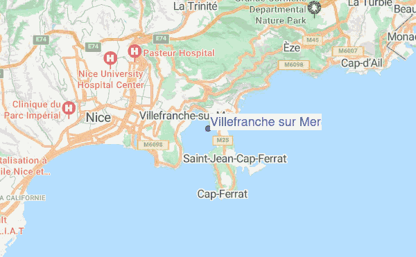 Villefranche sur Mer location map