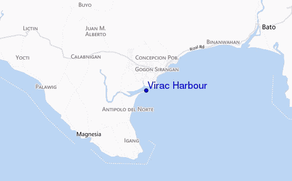 Virac Harbour location map