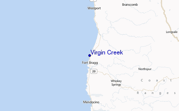 Virgin Creek Location Map