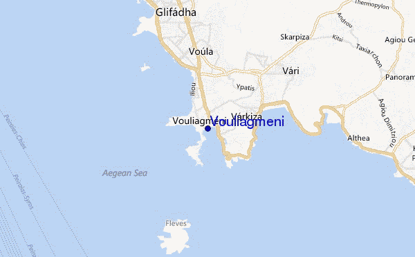 Vouliagmeni location map