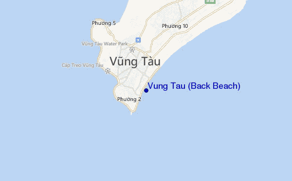 Vung Tau (Back Beach) location map
