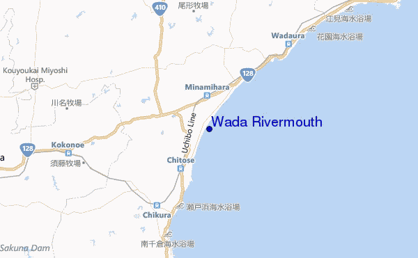 Wada Rivermouth location map