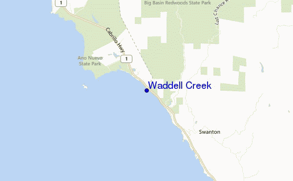 Waddell Creek location map