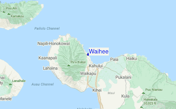Waihee Location Map
