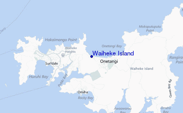 Waiheke Island location map