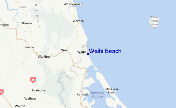 Waihi Beach Location Map