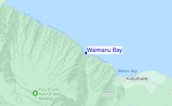 Waimanu Bay location map