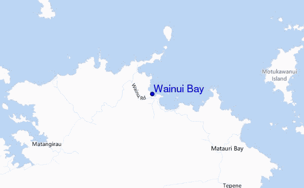 Wainui Bay location map