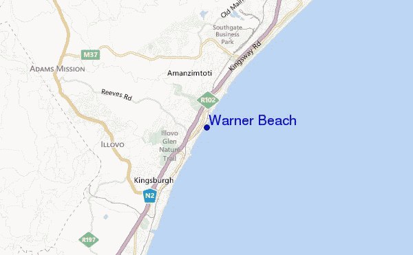 Warner Beach location map