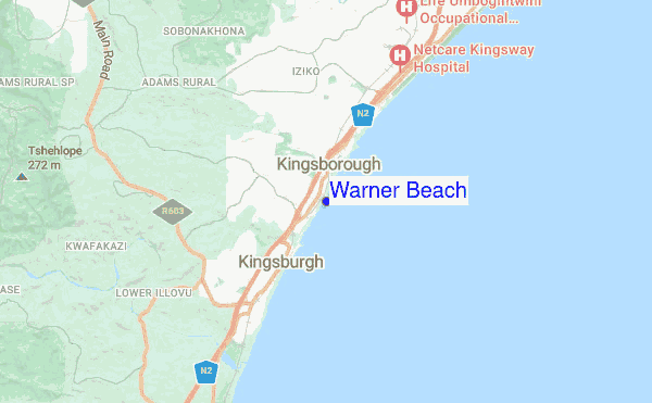 Warner Beach location map