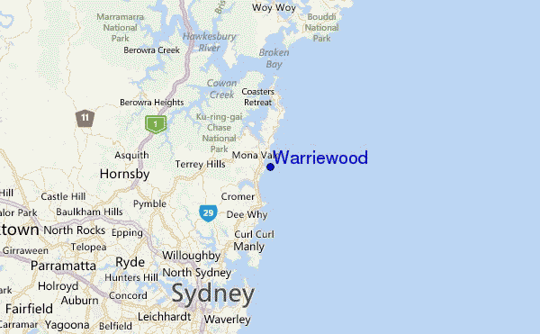 Warriewood Location Map