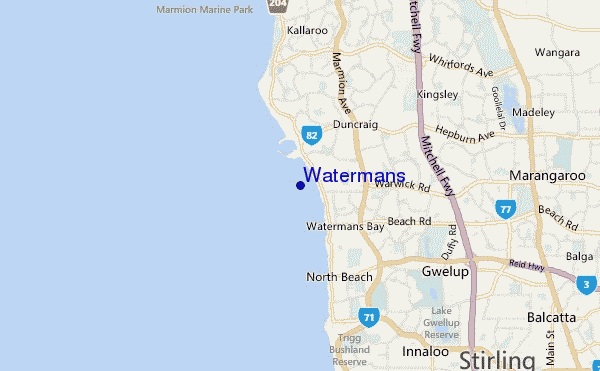 Watermans location map