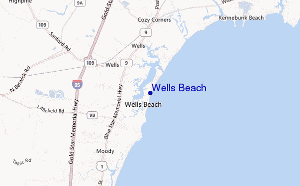 Wells Beach location map