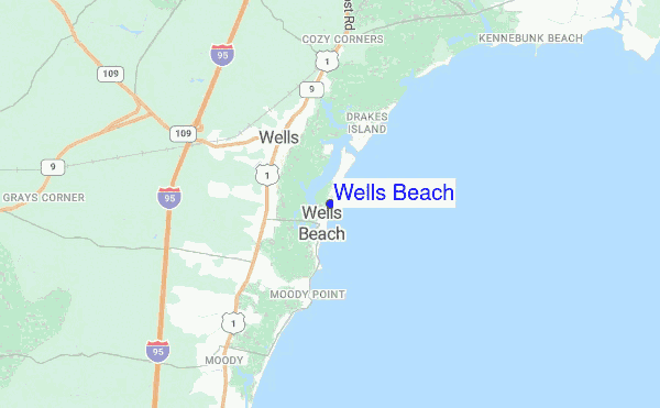 Wells Beach location map