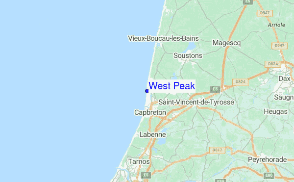 West Peak Location Map