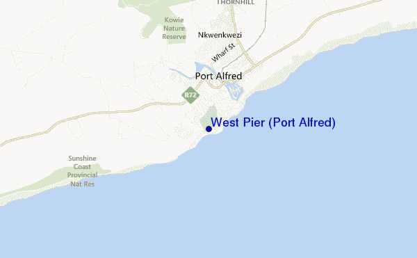 West Pier (Port Alfred) location map