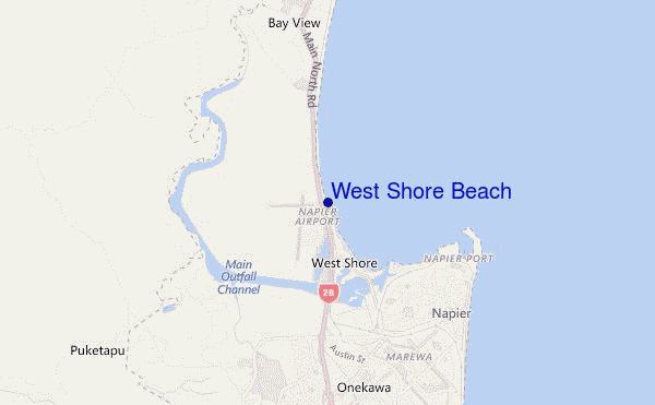 West Shore Beach location map