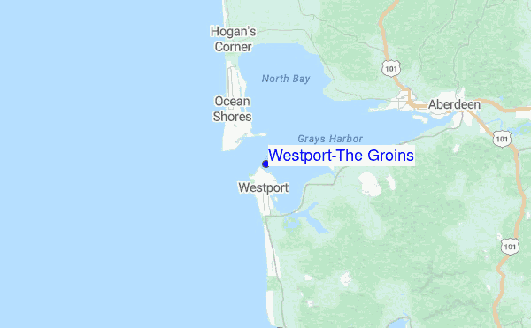 Westport-The Groins Location Map