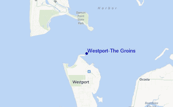Westport-The Groins location map