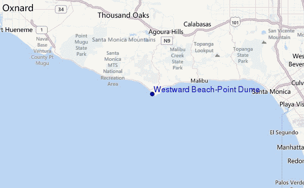 Westward Beach/Point Dume Location Map