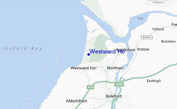 Westward Ho location map