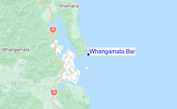 Whangamata Bar location map