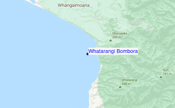 Whatarangi Bombora location map