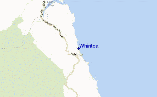 Whiritoa location map
