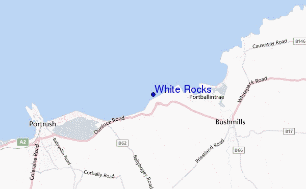 White Rocks location map