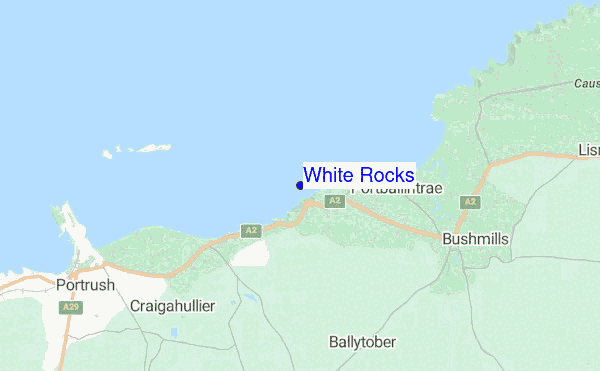 White Rocks location map