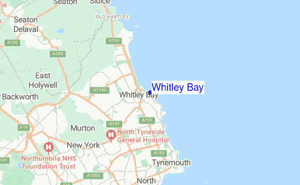 Map Of Whitley Bay Whitley Bay Surf Forecast And Surf Report