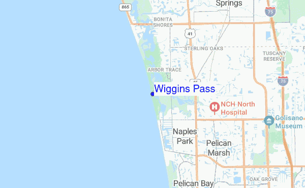 Wiggins Pass location map