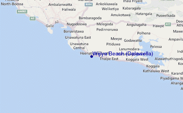 Wijiya Beach (Dalawella) location map