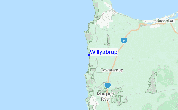 Willyabrup Location Map