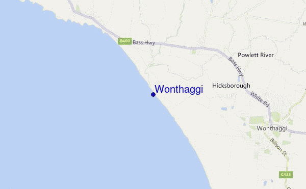 Wonthaggi location map