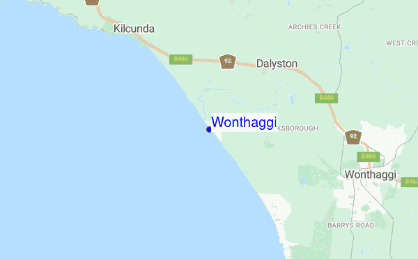 Wonthaggi location map