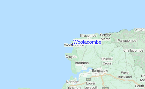 Map Of Woolacombe Bay Woolacombe Surf Forecast And Surf Reports (Devon (North), Uk)
