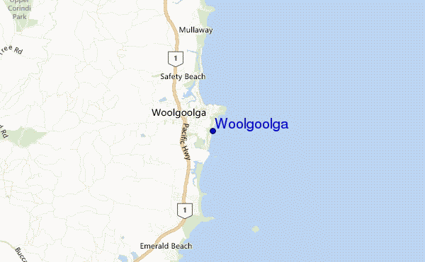 Woolgoolga location map