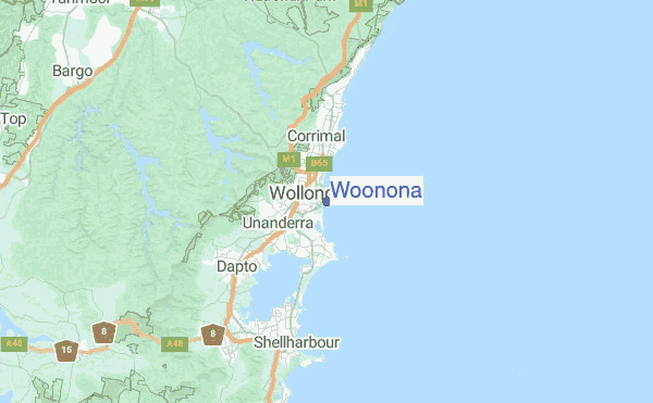 Woonona Location Map