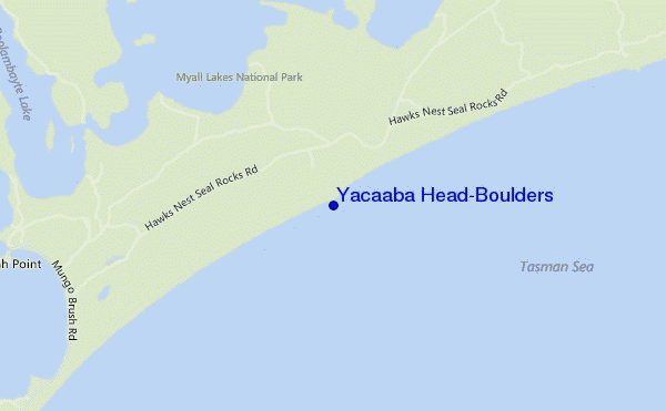 Yacaaba Head-Boulders location map