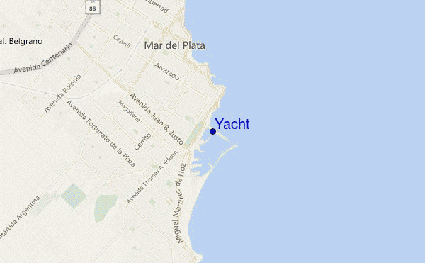 Yacht location map