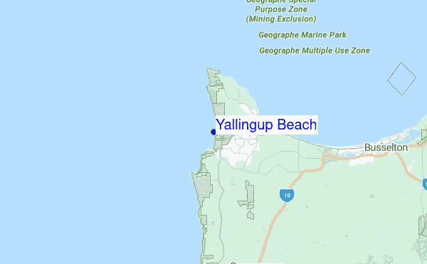 Yallingup Beach Location Map
