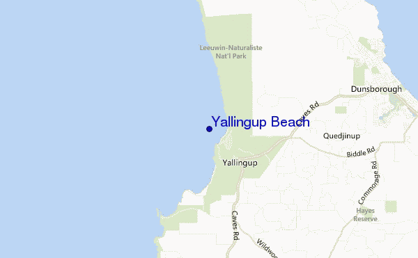 Yallingup Beach location map