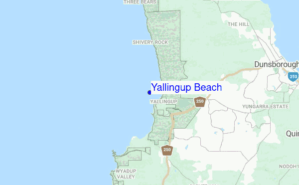 Yallingup Beach location map