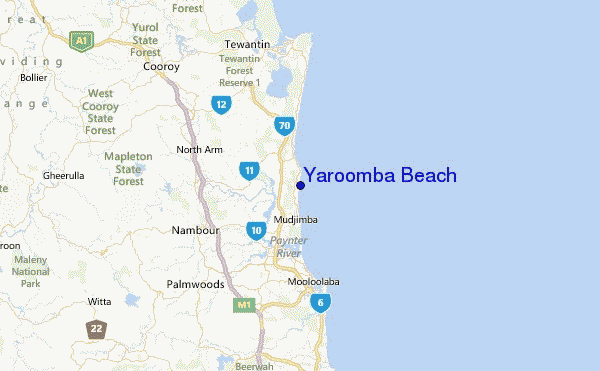 Yaroomba Beach Location Map